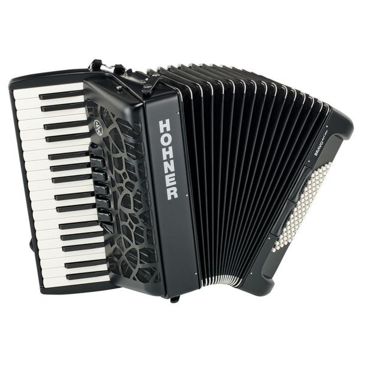 Hohner Bravo III 72 myColor Night Jet Black - BimotorDJ